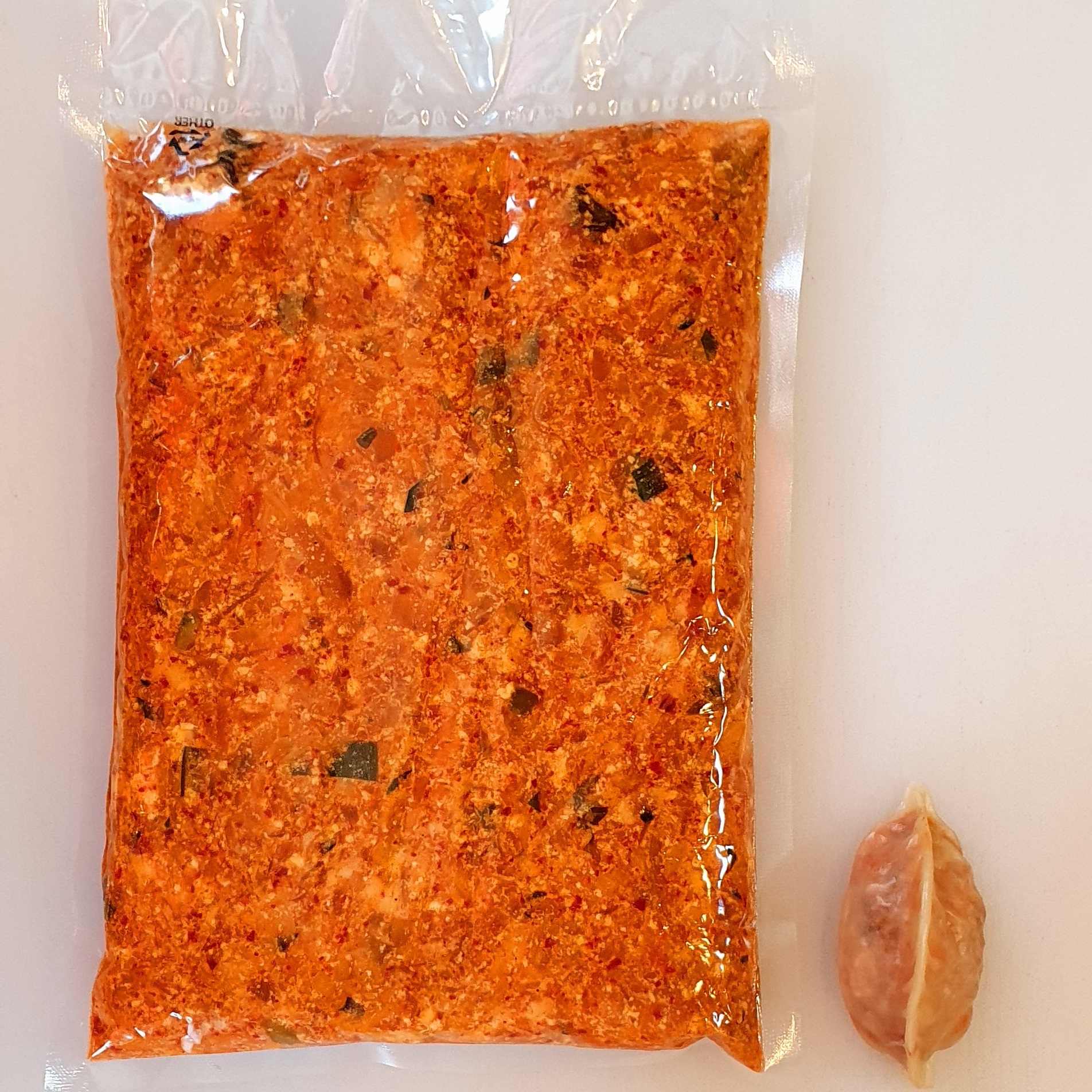 [홍가네집만두] 명절전 만두빚기 매콤한 수제 김치만두소 1kg - 상세 이미지 3