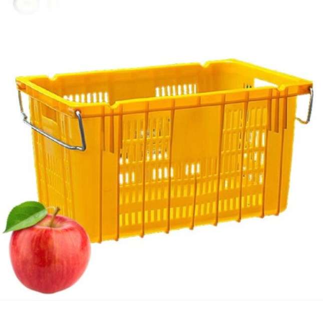 컨테이너박스 이삿짐바구니 노란 플라스틱 바구니 사과상자플라스틱