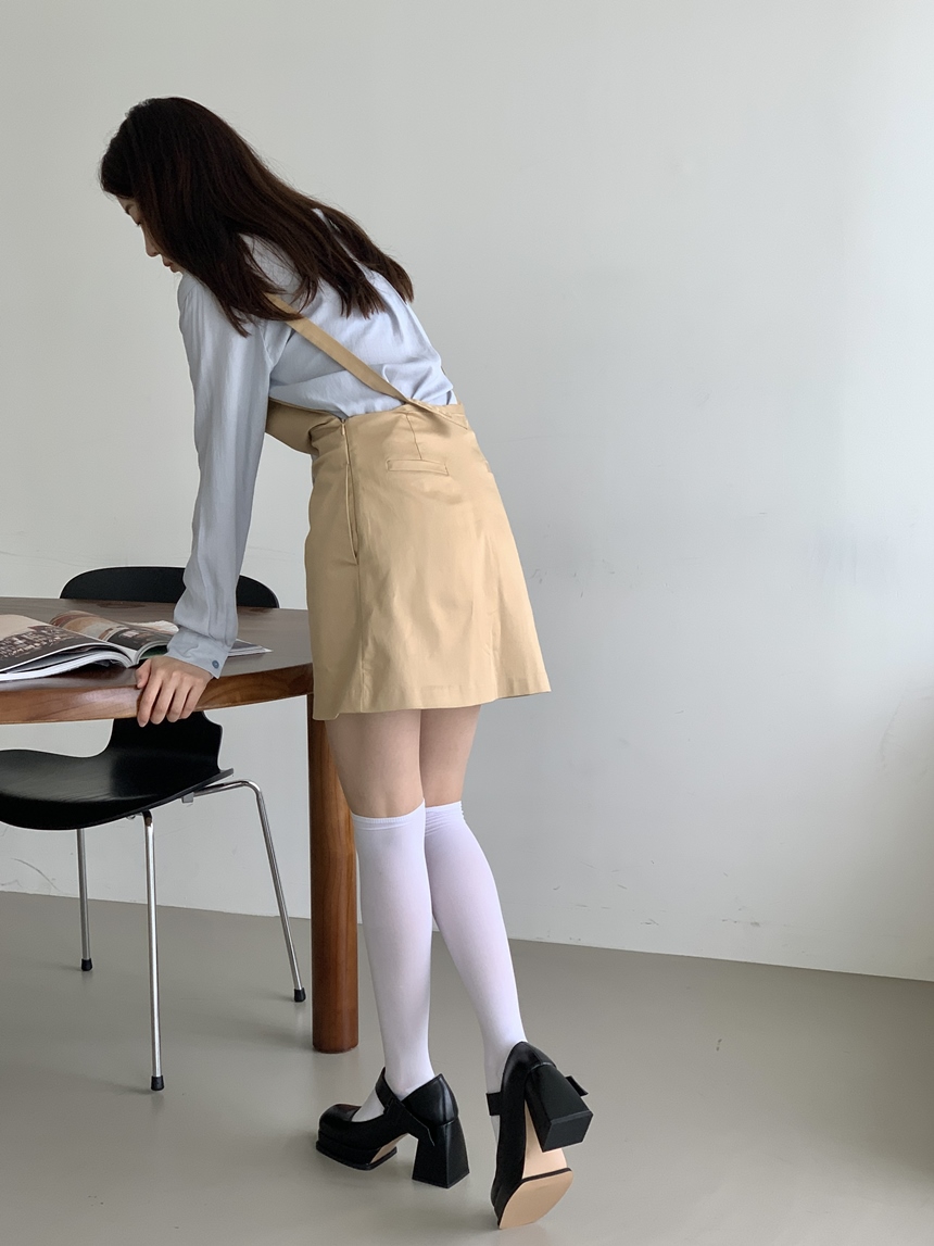 트렌디 가보시 스퀘어 벨티드 메리제인 쿠션 여성 하이 힐 9cm 상세 이미지 8