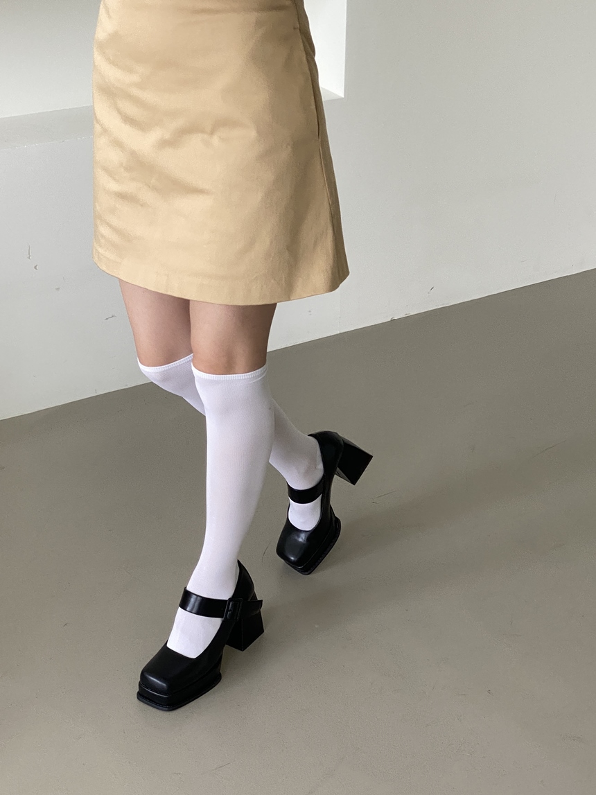 트렌디 가보시 스퀘어 벨티드 메리제인 쿠션 여성 하이 힐 9cm 상세 이미지 17