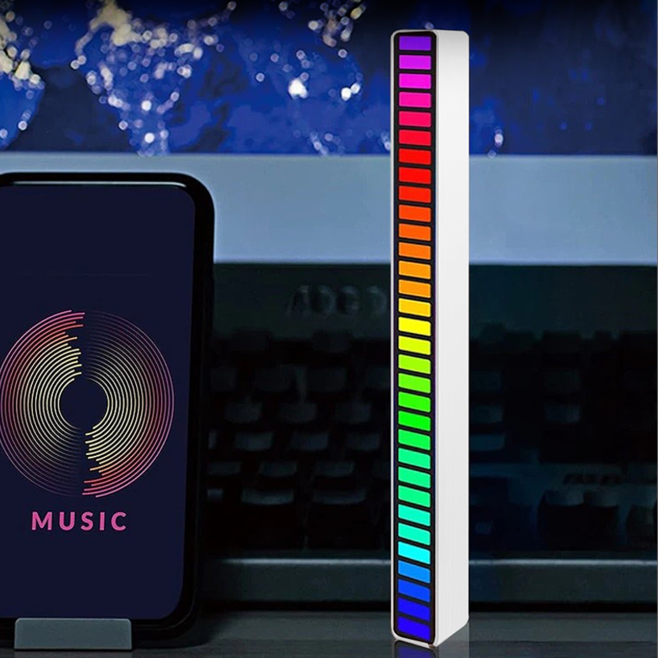 소리반응 led바 5v led바 usb rgb 무빙 - 상품 이미지