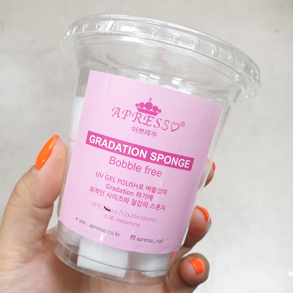 아쁘레쑤 화이트 글라스펀지 50pcs/그라스펀지/글라스폰지/그라스폰지/그라데이션 스펀지 - 상품 이미지
