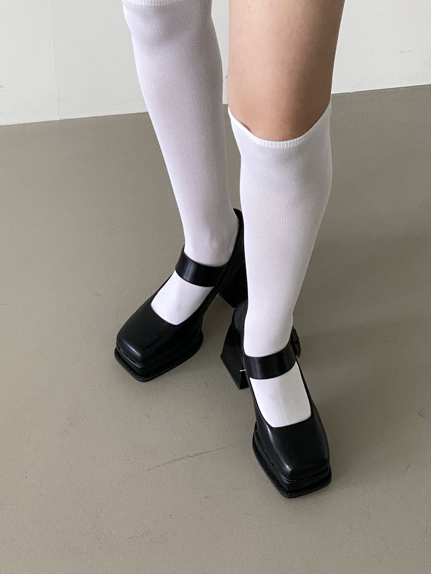 트렌디 가보시 스퀘어 벨티드 메리제인 쿠션 여성 하이 힐 9cm 상세 이미지 16