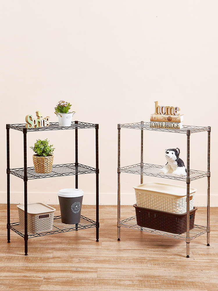 할메이드 주방 베란다 메탈 다용도 수납 정리 앵글 조립식 무볼트 철제선반 750 3단