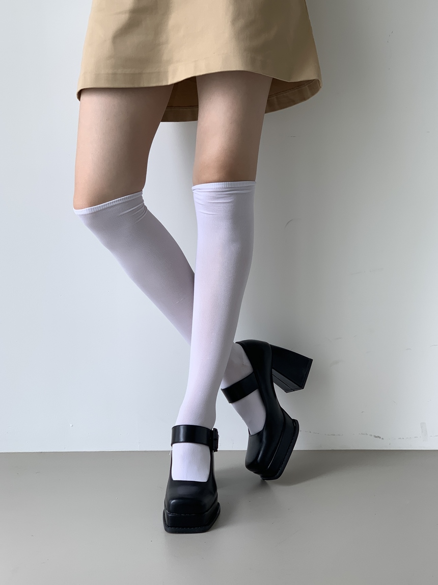 트렌디 가보시 스퀘어 벨티드 메리제인 쿠션 여성 하이 힐 9cm 상세 이미지 13