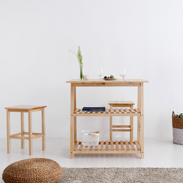 TRAPEE 접이식 바테이블세트 자작나무 0005.5729