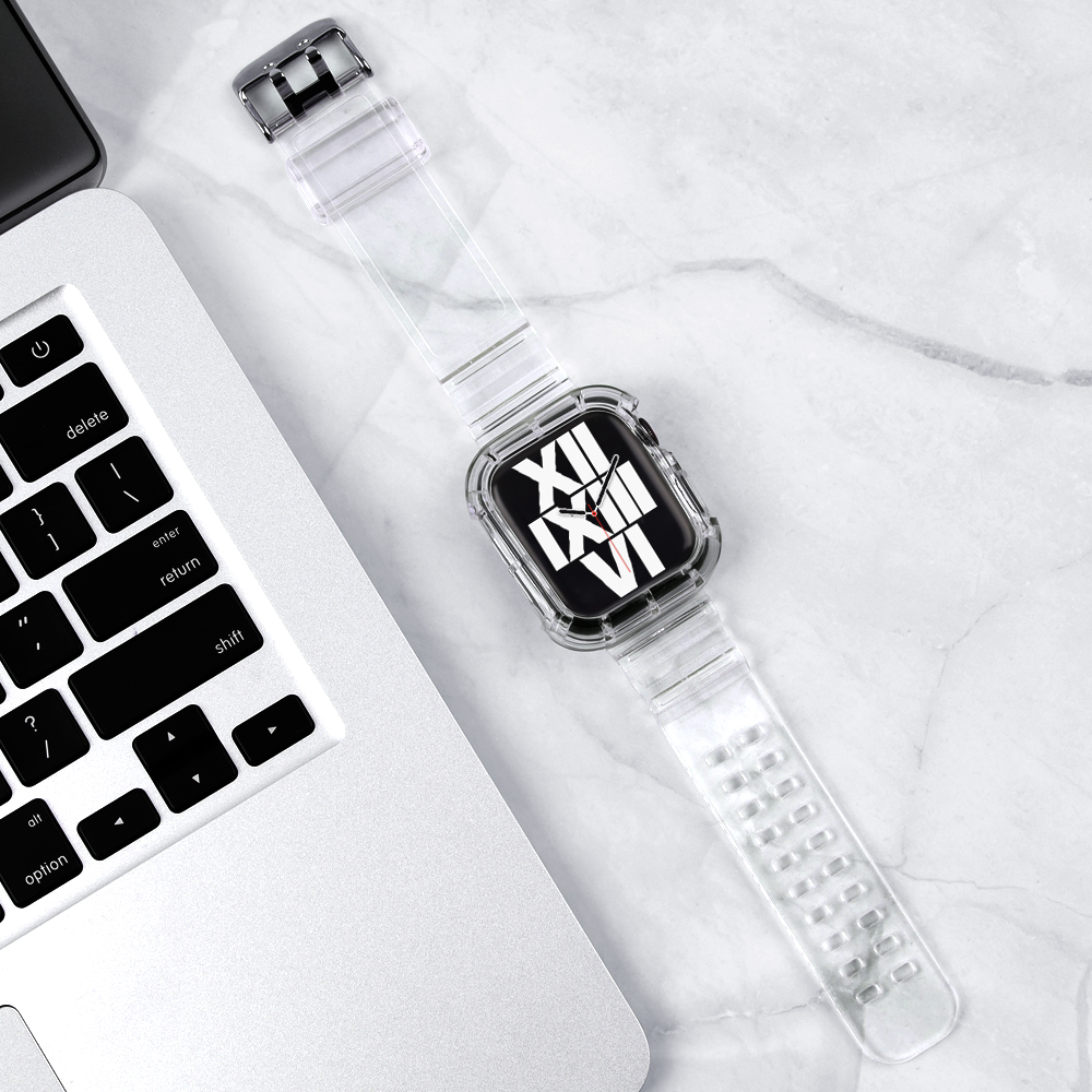 애플워치 스트랩 케이스 일체형 실리콘 밴드 루프 38mm / 40mm / 41mm 공용