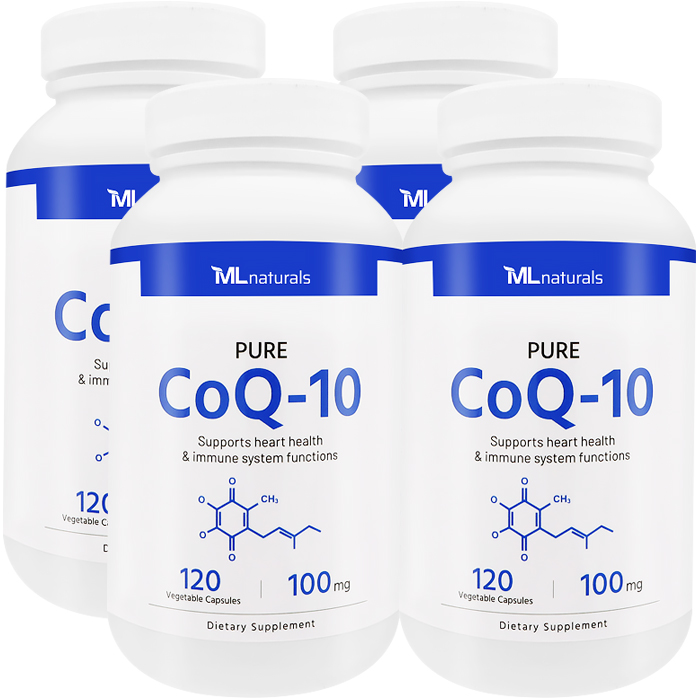 마이라이프내추럴스 퓨어 코큐텐 100mg 알약 120캡슐, 4개 - 메인 이미지