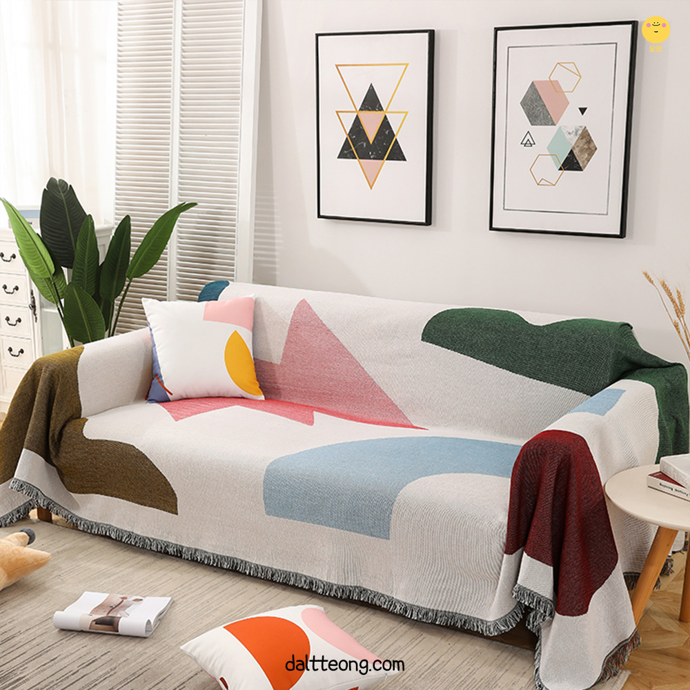 달떵 패턴a 쇼파 커버 덮개 깔개 러그 패브릭 2 3 4인용 커버링 블랭킷160x130