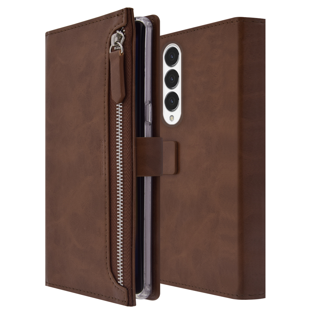 갤럭시 Z폴드4 지갑형 다이어리 휴대폰 케이스 블랙 - 상세 이미지 2