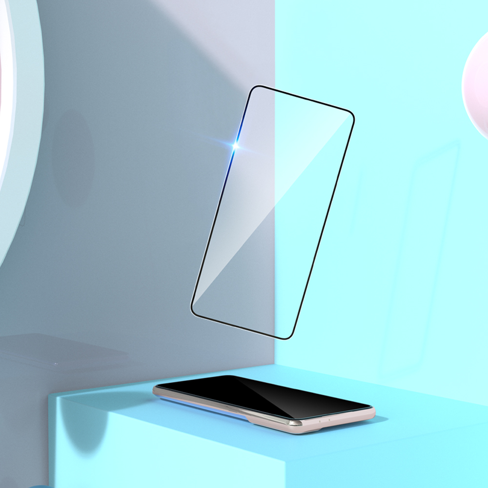 아이엠듀 풀커버 강화유리 액정보호필름 보호 필름 갤럭시S21, 2매입