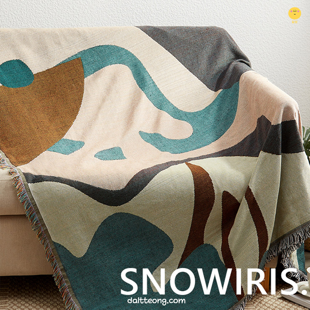 달떵 패턴a 쇼파 커버 덮개 깔개 커버링 패브릭 빈티지 감성 거실 블랭킷 180x130