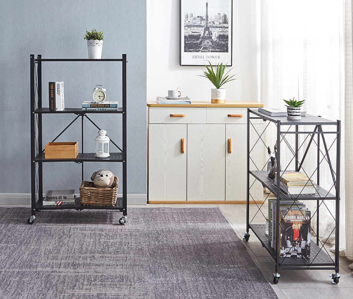 렌지대 전자렌지 선반 수납장 밥솥 다이 밥솥장 거치대 폴딩 5단