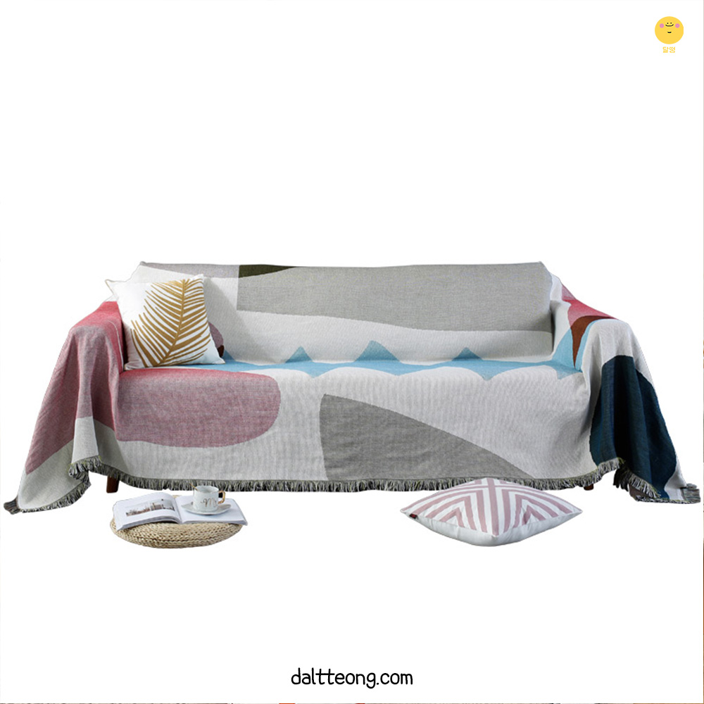 달떵 패턴a 쇼파 커버 덮개 깔개 러그 패브릭 2 3 4인용 커버링 블랭킷160x130