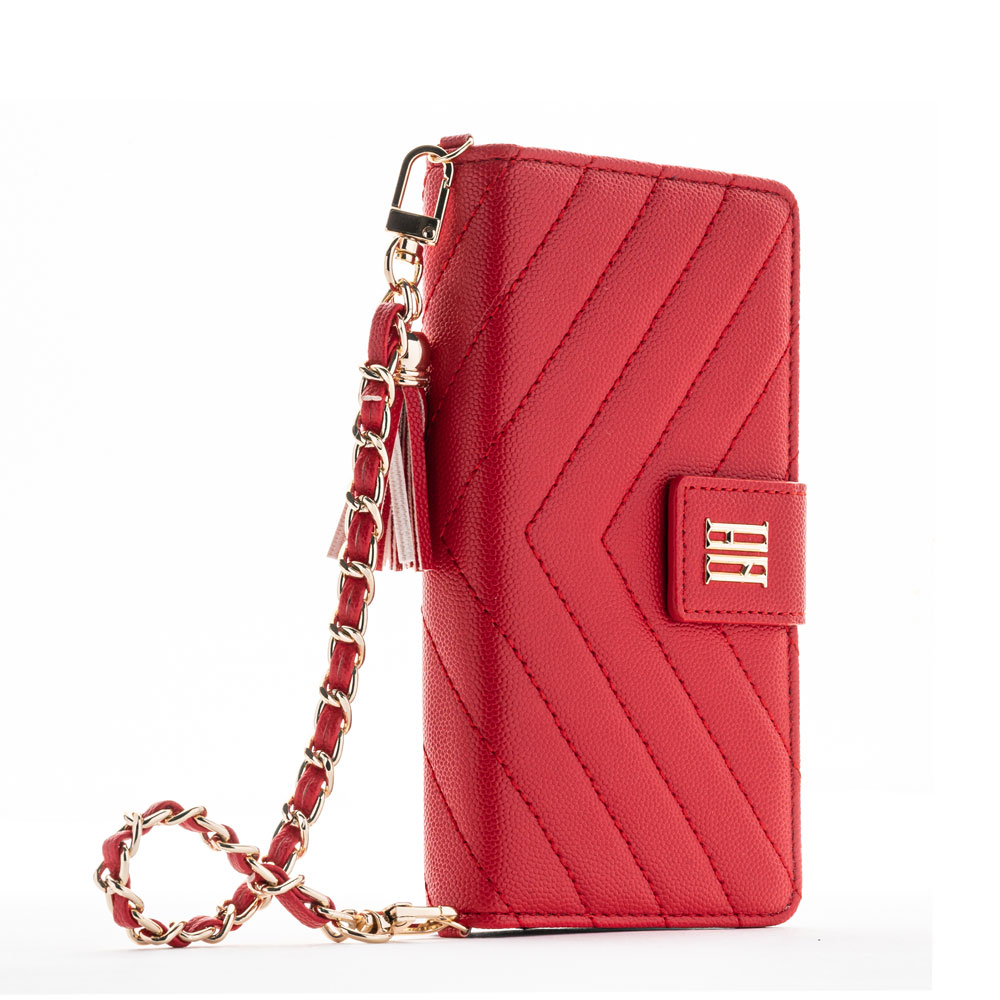 갤럭시S24 울트라 레드 핸드백 스트랩 지갑형 다이어리 플러스 케이스 - 상품 이미지