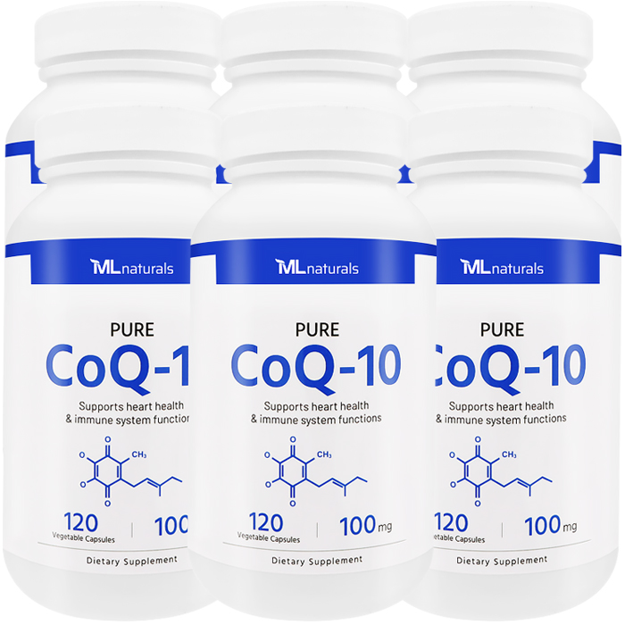 마이라이프내추럴스 퓨어 코큐텐 100mg 알약 120캡슐, 6개 - 메인 이미지