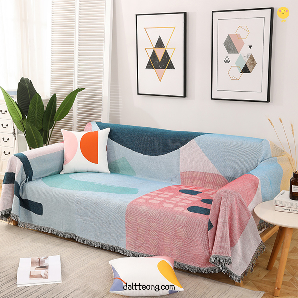 달떵 패턴a 쇼파 커버 덮개 깔개 러그 패브릭 2 3 4인용 커버링 블랭킷160x130