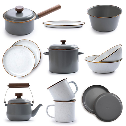 베어본즈 캠핑 식기 법랑 에나멜 보울 밥 국 그릇 볼 보올 2p 세트