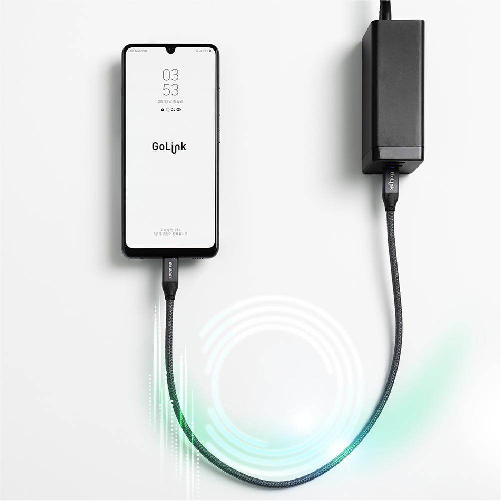 고링크 USB3.2 Gen2x2 100W 고속 충전 고속 전송 케이블 그레이 - 상세 이미지 4