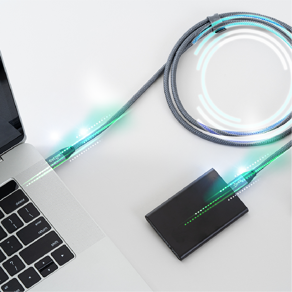 고링크 USB3.2 Gen2x2 100W 고속 충전 고속 전송 케이블 그레이 - 상세 이미지 2