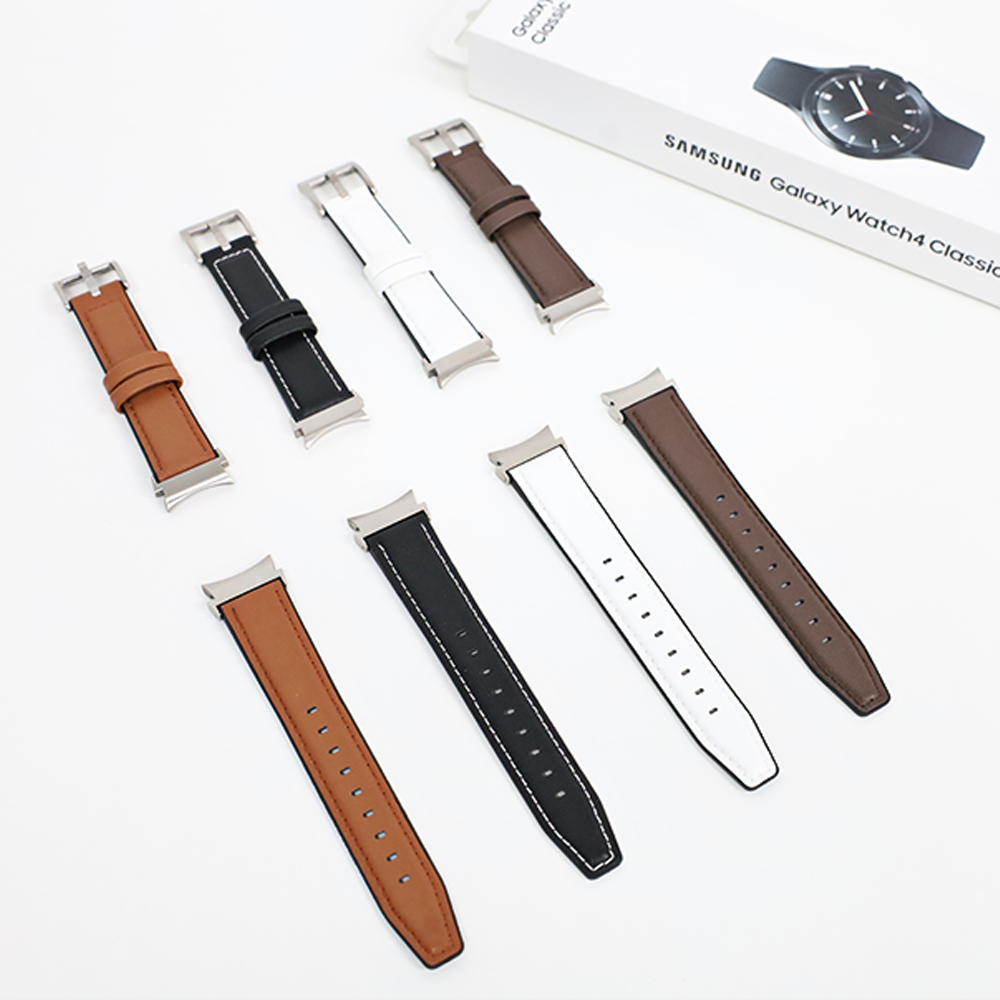 갤럭시워치5 프로 / 갤럭시워치4 클래식 가죽 스트랩 커브형 메탈러그 - 상세 이미지 2