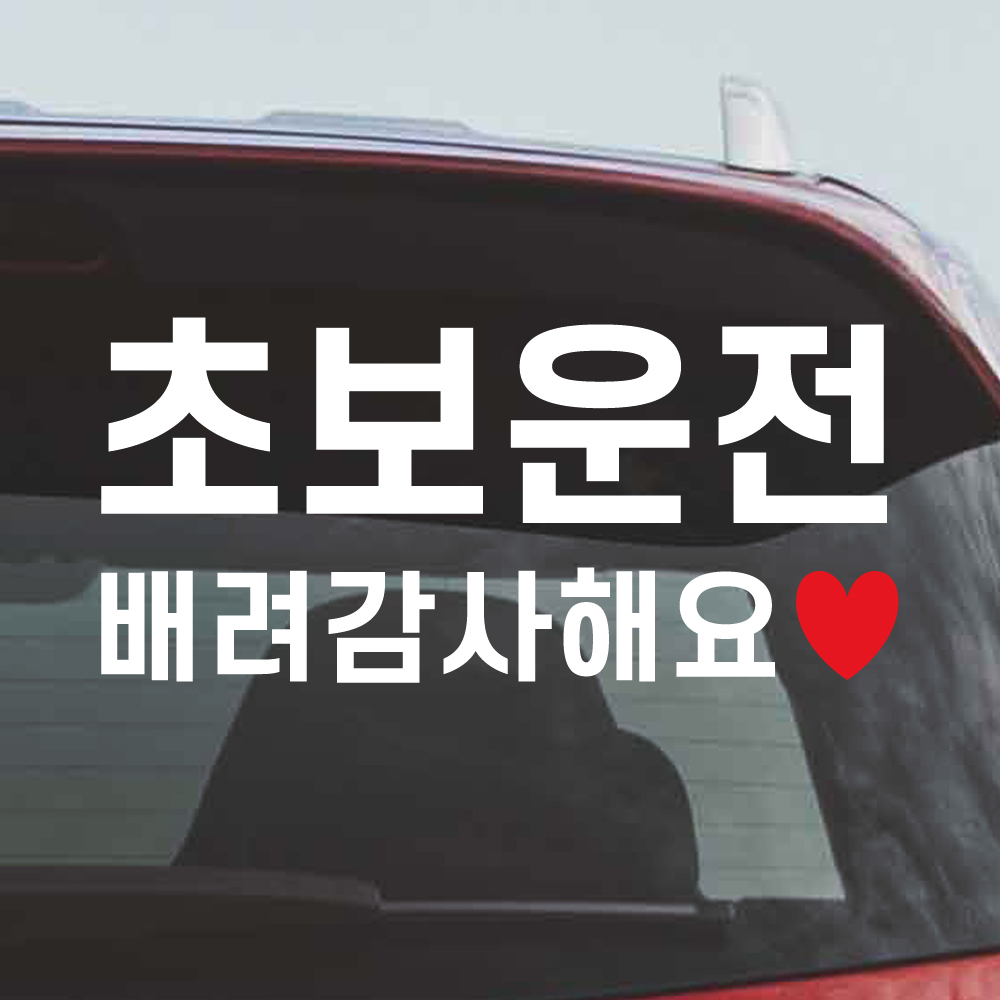잘보이는 초보운전 스티커 ND-161 흰색 대형 이미지 6