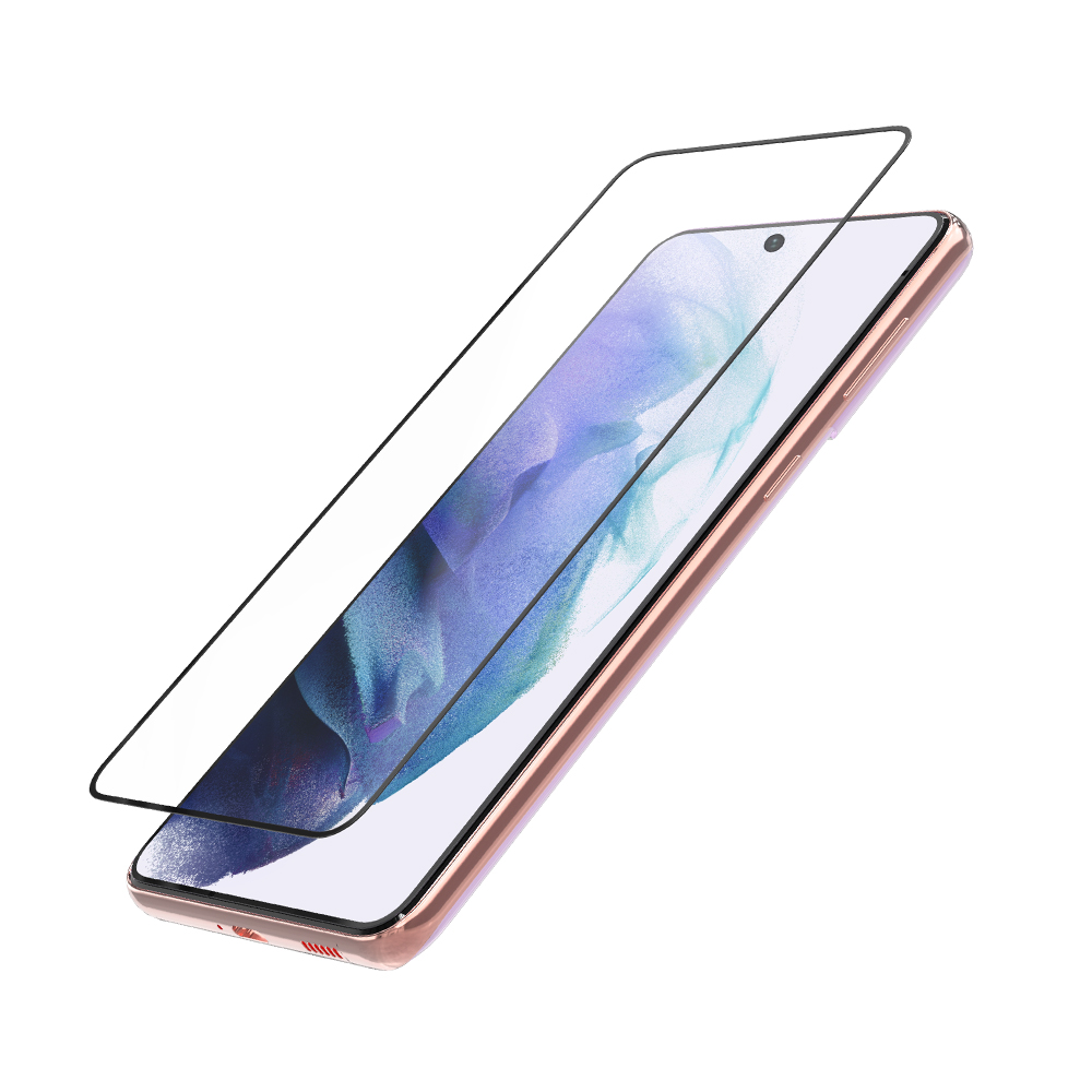 아이엠듀 풀커버 강화유리 액정보호필름 보호 필름 갤럭시S21, 2매입