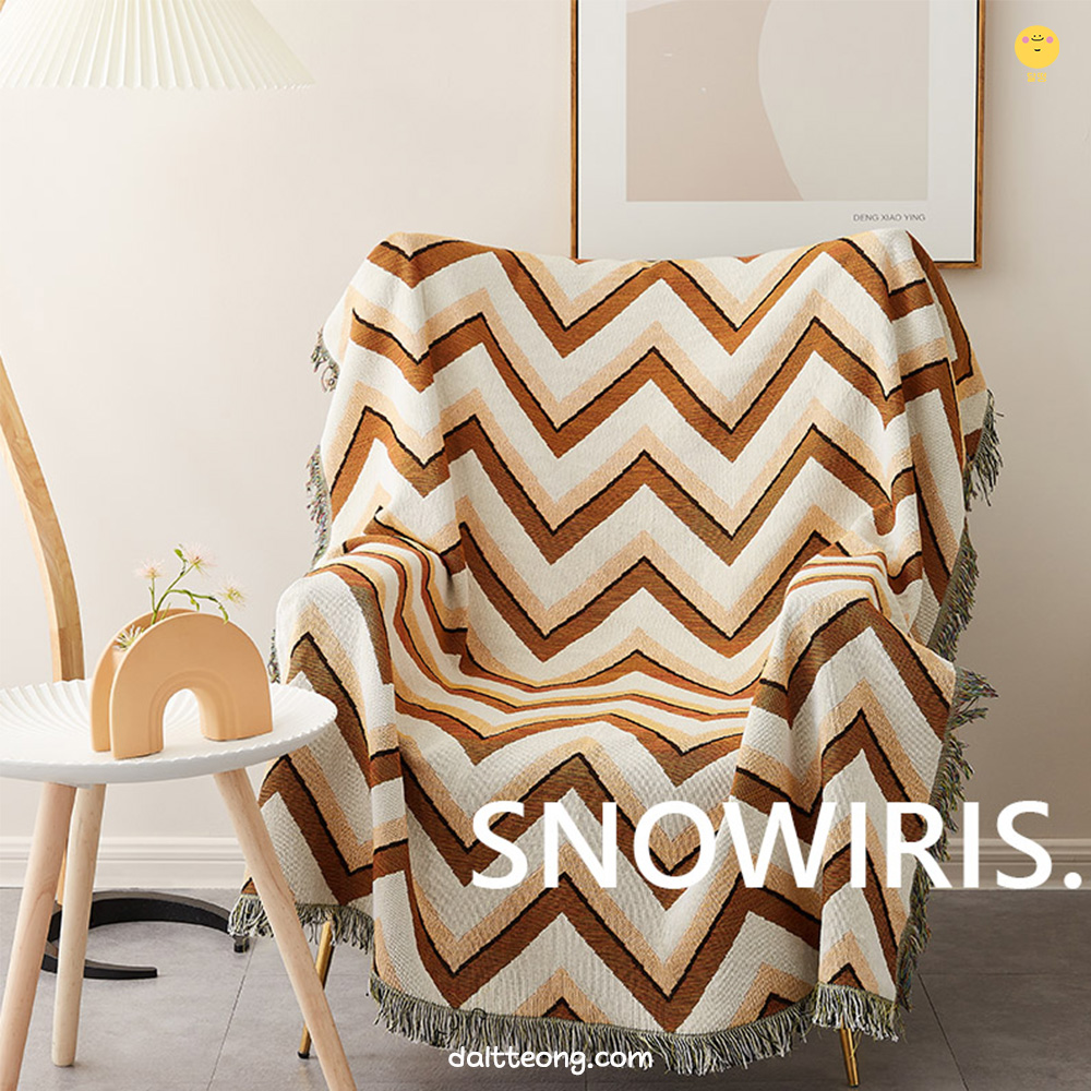 달떵 빈티지 패턴 쇼파 커버 덮개 천갈이 커버링 패브릭 거실 캠핑 블랭킷 340x180