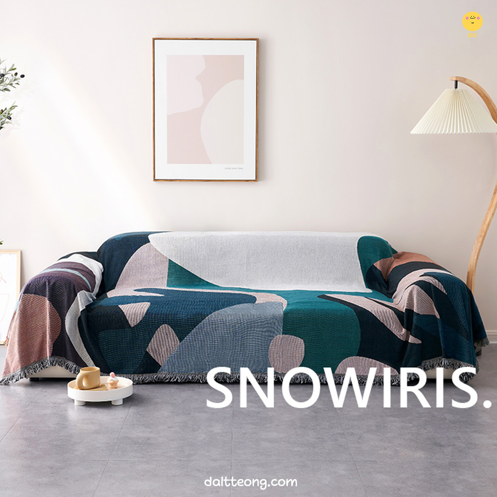 달떵 패턴a 쇼파 커버 덮개 깔개 커버링 패브릭 빈티지 감성 거실 블랭킷 180x130