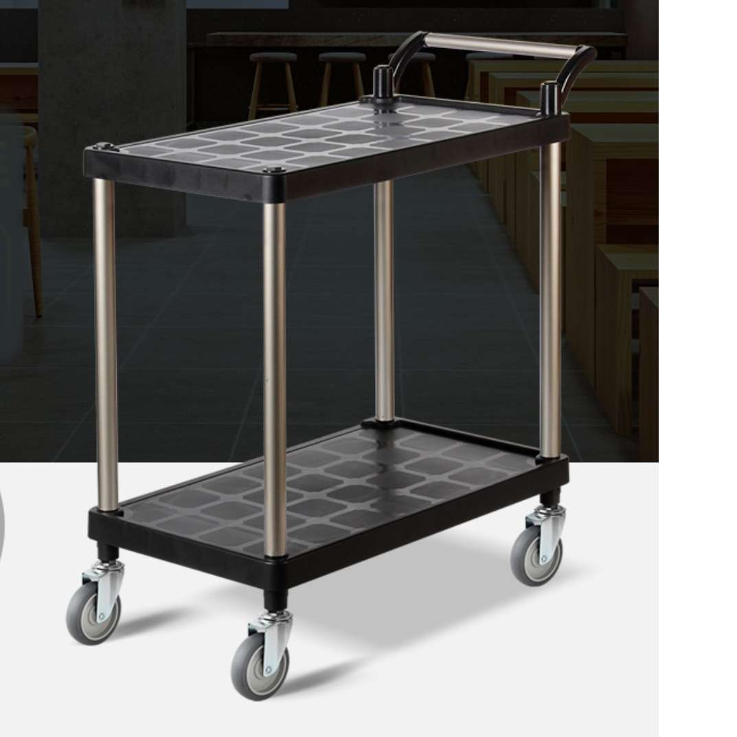 업소용 핸드카 플라스틱 대차 식당용 카트 청소용 카트 블랙 대