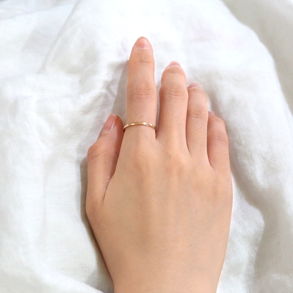 엥게이지반지 14케이 18K 여성 명품 검지 중지 애끼 기본 엥게이지 금 실 반지 우정링 - 상세 이미지 4