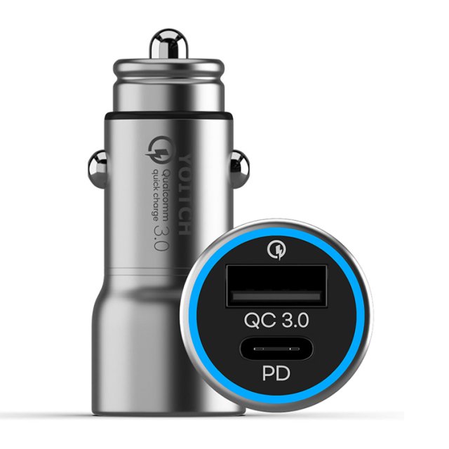 QC3.0 PD 36W 듀얼포트 차량용 고속 충전기 - 상품 이미지