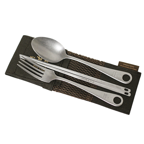루엣비든 커틀러리 세트 캠핑 스푼 수저 젓가락 포크 파우치 숟가락 커트러리 다크카키