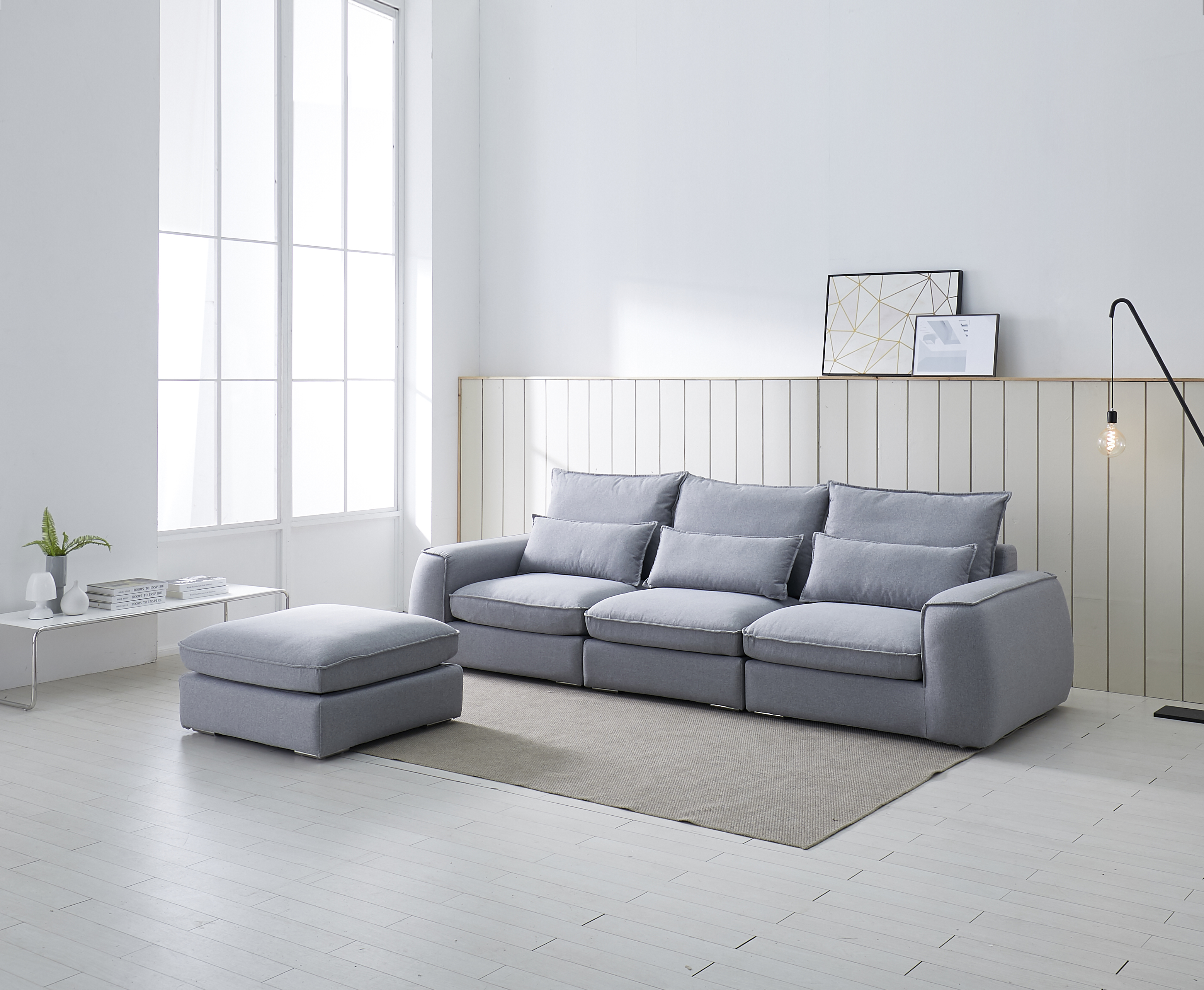 퍼니챗 3인용 4인용 모듈형 풀커버 패브릭소파