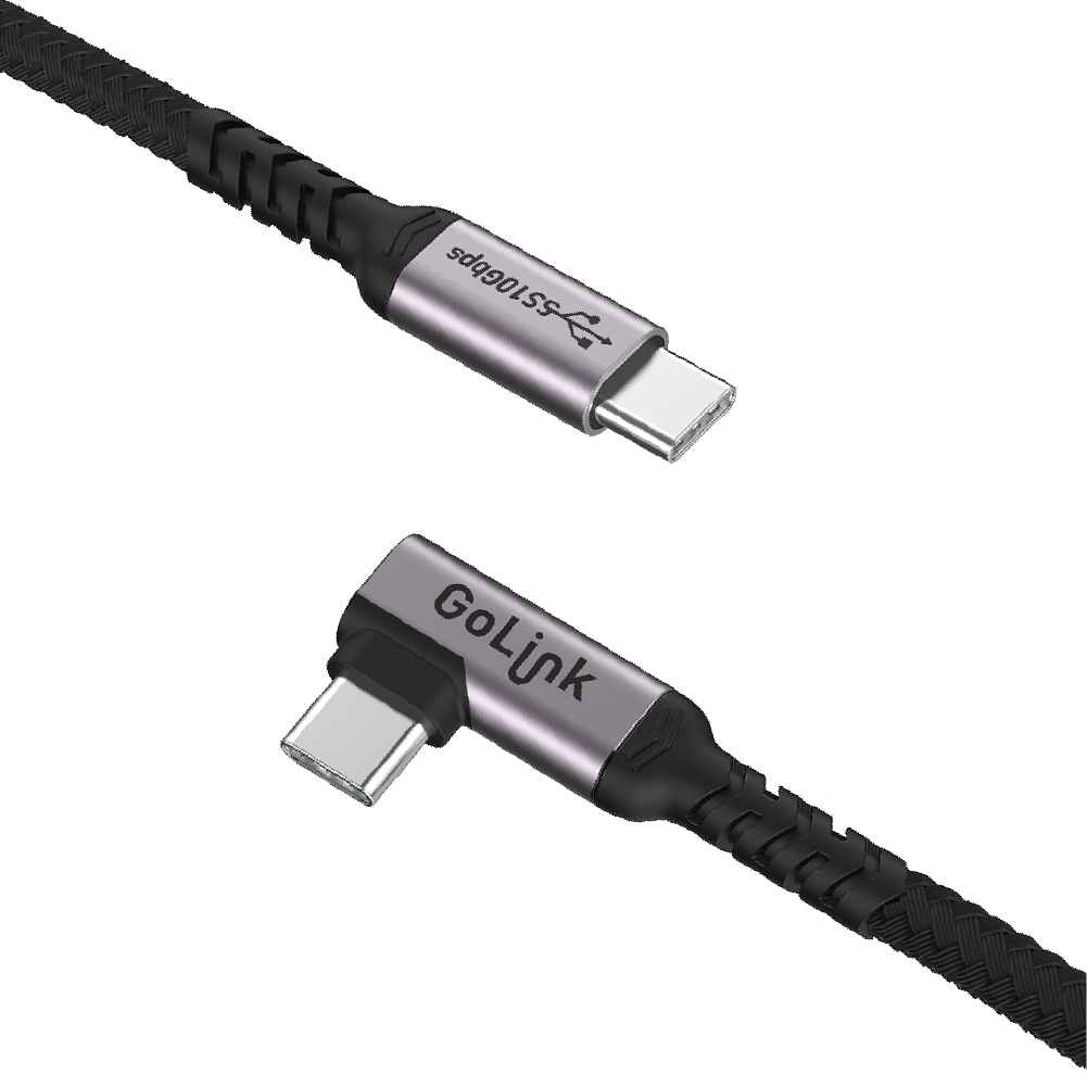 고링크 USB 3.1 Gen2 CtoC 고속 충전 초고속 전송 ㄱ자 90도 케이블 C타입 - 상세 이미지 4