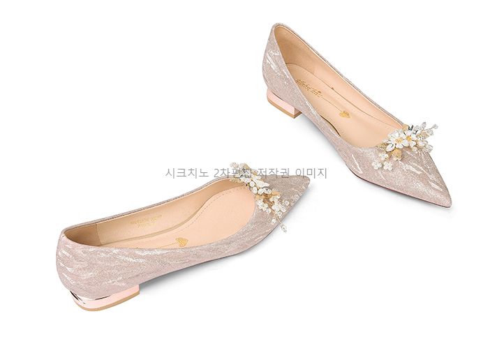 로니스 2cm 결혼식 큐빅 웨딩 플랫 슈즈 1color 상세 이미지 17