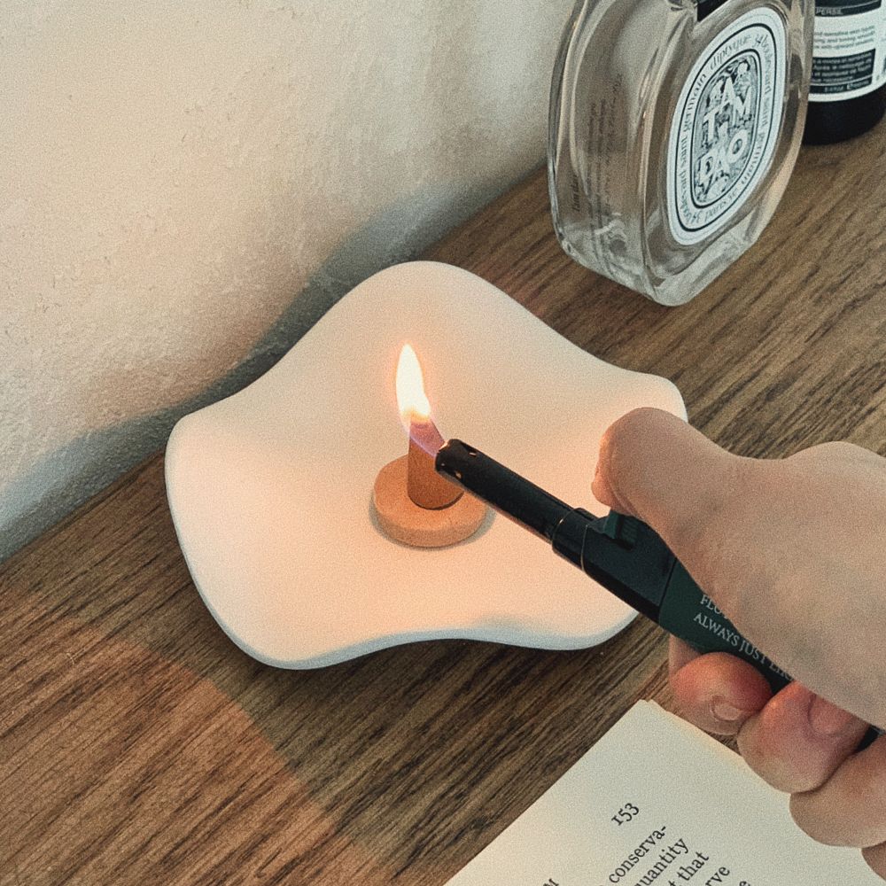 유월가게 세라믹 웨이브 트레이 인센스 홀더 캔들홀더 악세사리트레이 스몰