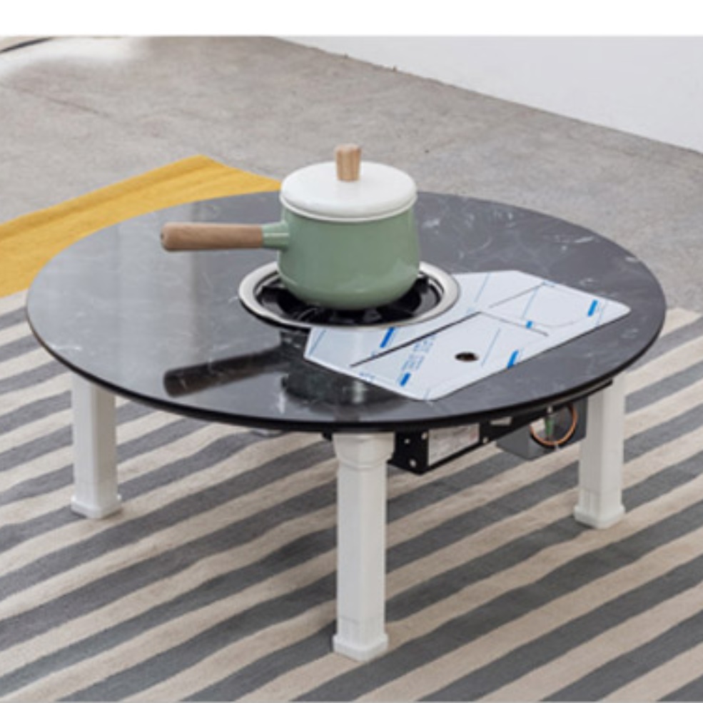 마블식탁 낮은식탁 대리석상판 접는 불판 식탁