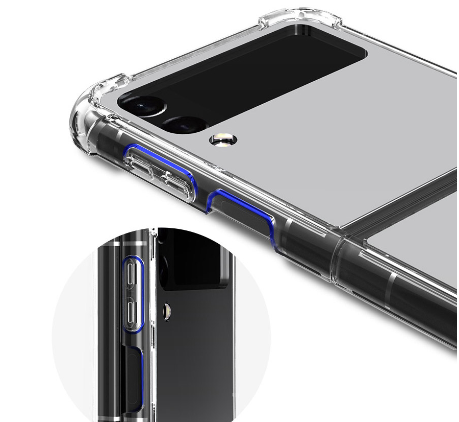 갤럭시 Z플립4 케이스 플립4 크리스탈 투명 슬림 - 상세 이미지 3