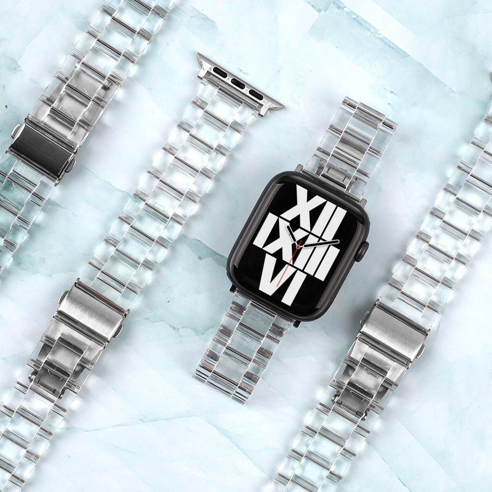 애플워치 투명 크리스탈 스트랩 루프 밴드 시계줄 45mm / 44mm / 42mm 공용