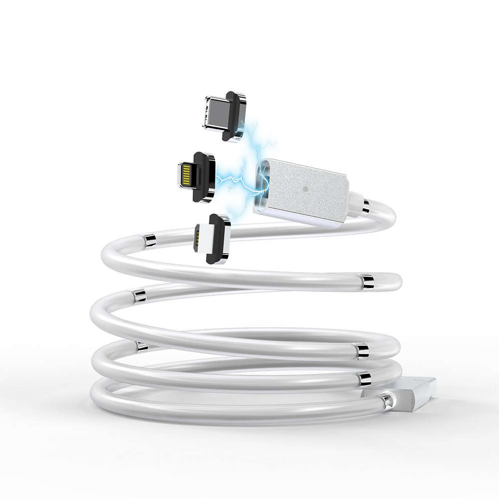 마그네틱 자석 수납 고속충전 케이블 아이폰 8핀 M3-01 100cm