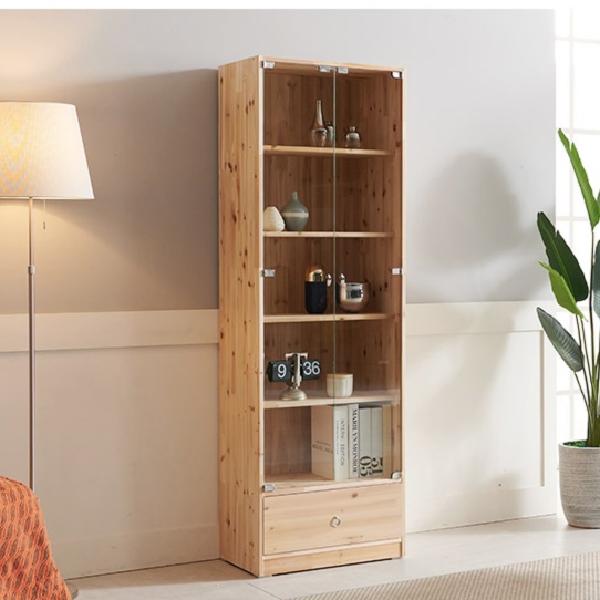 원목 거실 장식장 인테리어 수납 장식장 트로피 상패 유리 진열장