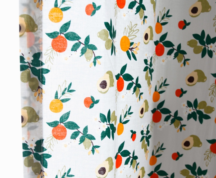 아보카도 빈티지 작은창 커튼 핀스타일 S-가로100x세로150