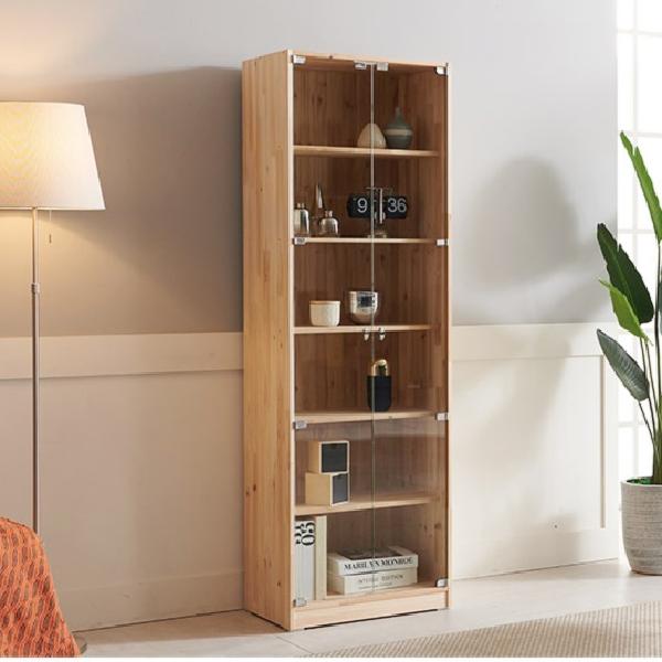 고급 원목 거실 장식장 인테리어 장식장 나무 트로피 상패 진열장