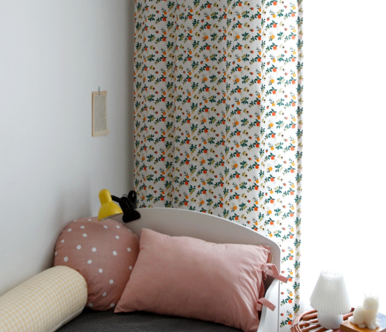 아보카도 빈티지 작은창 커튼 핀스타일 S-가로100x세로150