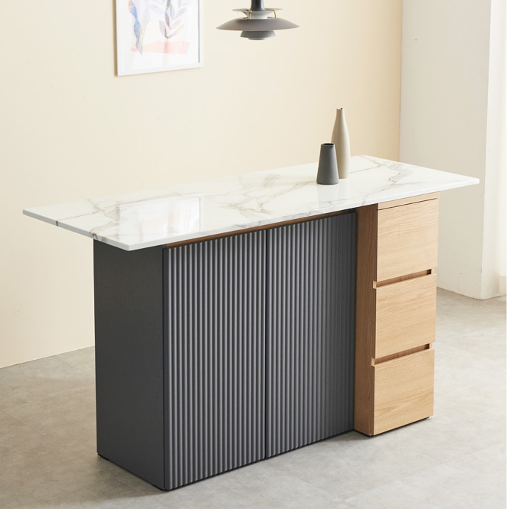 공간활용 마블 식탁 템바보드 식탁 거실 다이닝 테이블