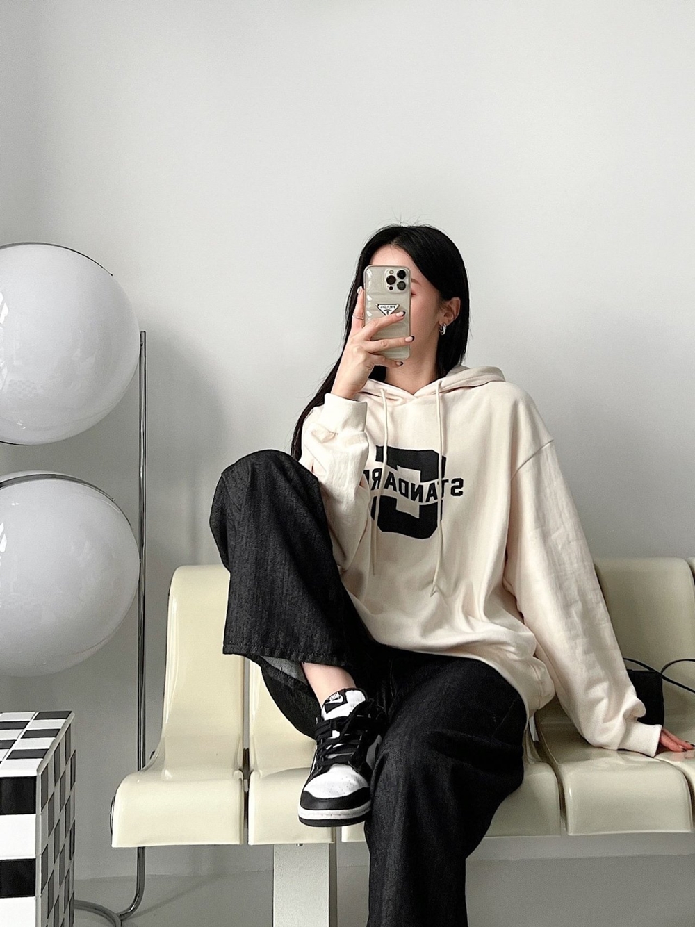 스탠다드 쭈리 오버핏 후드 맨투맨 티셔츠 캐주얼 3컬러 이미지 3