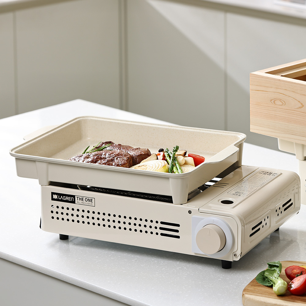 라그렌 캠핑 버너 구이바다 세라믹 3WAY 아이보리 가스렌지