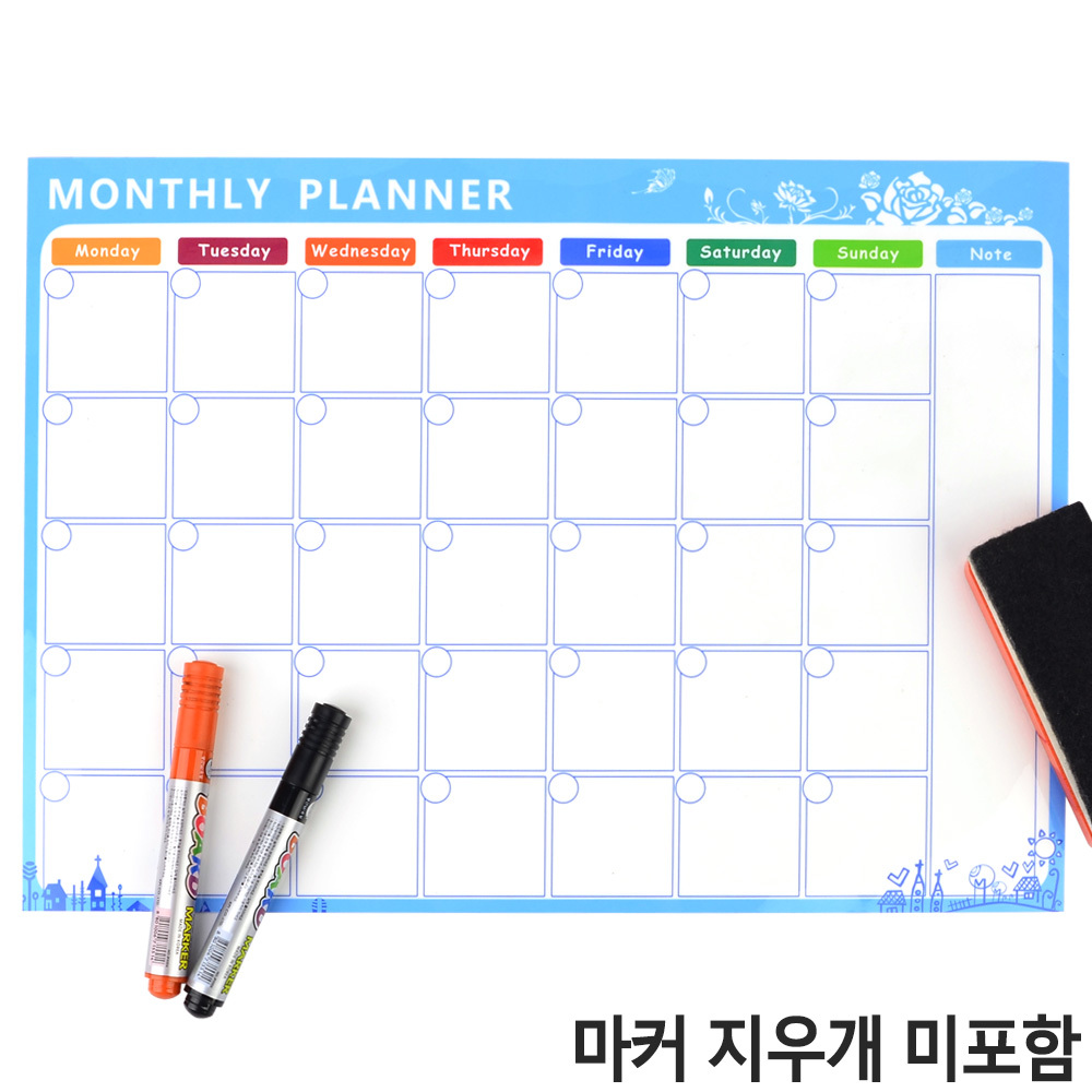 붙이는 월중행사표 월별 월간 계획표 달력 화이트보드 - 상세 이미지 2
