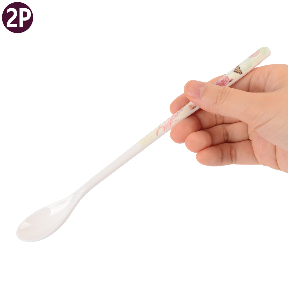 멜라민 티스푼 롱 도자기 머들러 자개 스푼 - 상세 이미지 3